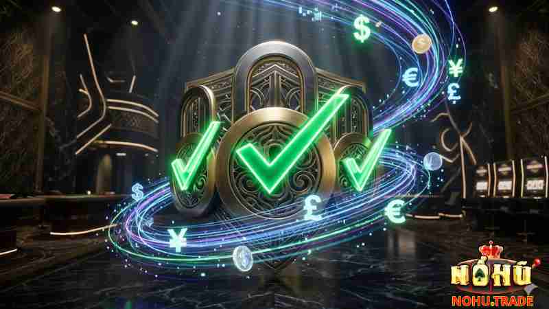 Biểu tượng bảo mật và an toàn trong giao dịch nạp rút