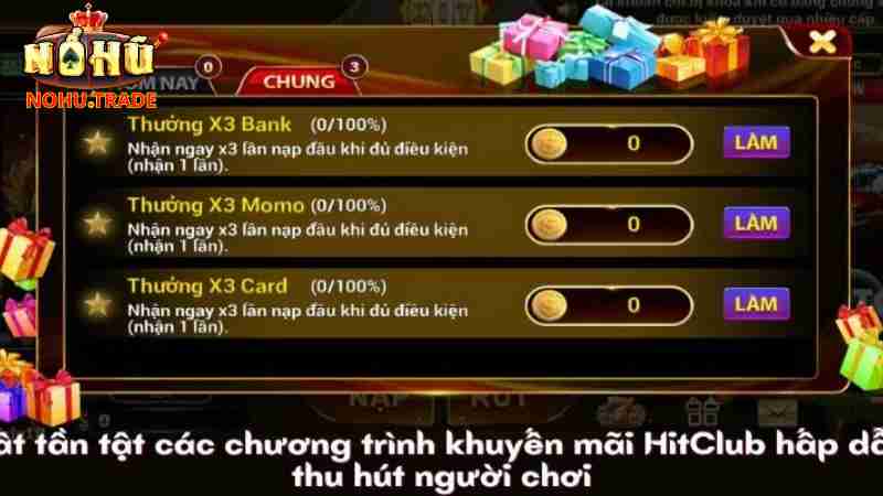 Các chương trình khuyến mãi độc quyền tại Hit Club năm 2026