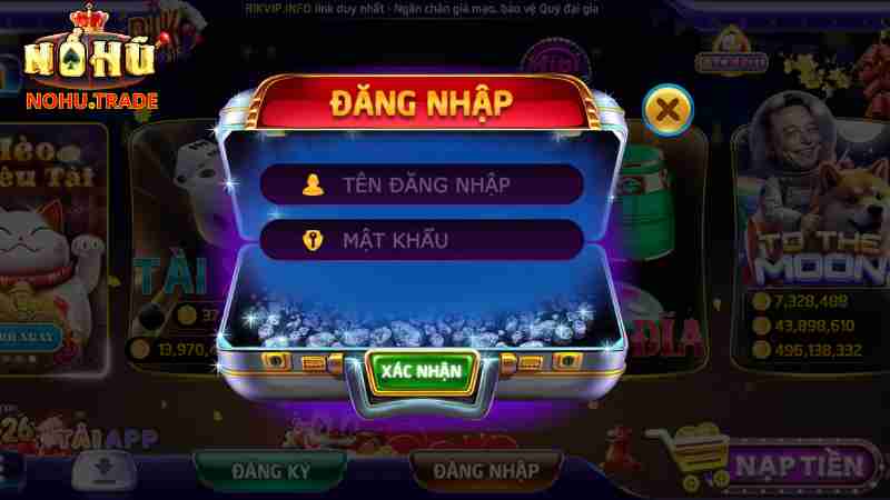 Cổng giao dịch nạp rút tiền đa dạng và an toàn của Rikvip