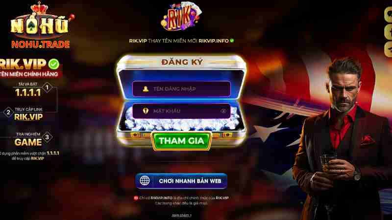 Giao diện Tải Rikvip mới nhất 2026 trên điện thoại di động