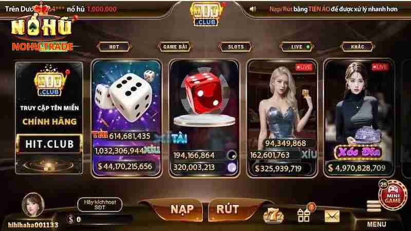 Kho game đa dạng và xanh chín tại Hit Club năm 2026