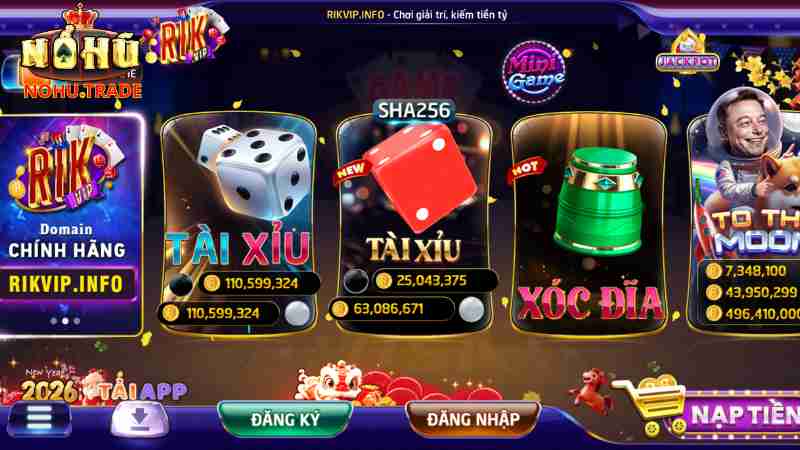 Kho game đa dạng với các thể loại Nổ Hũ và Casino trực tuyến